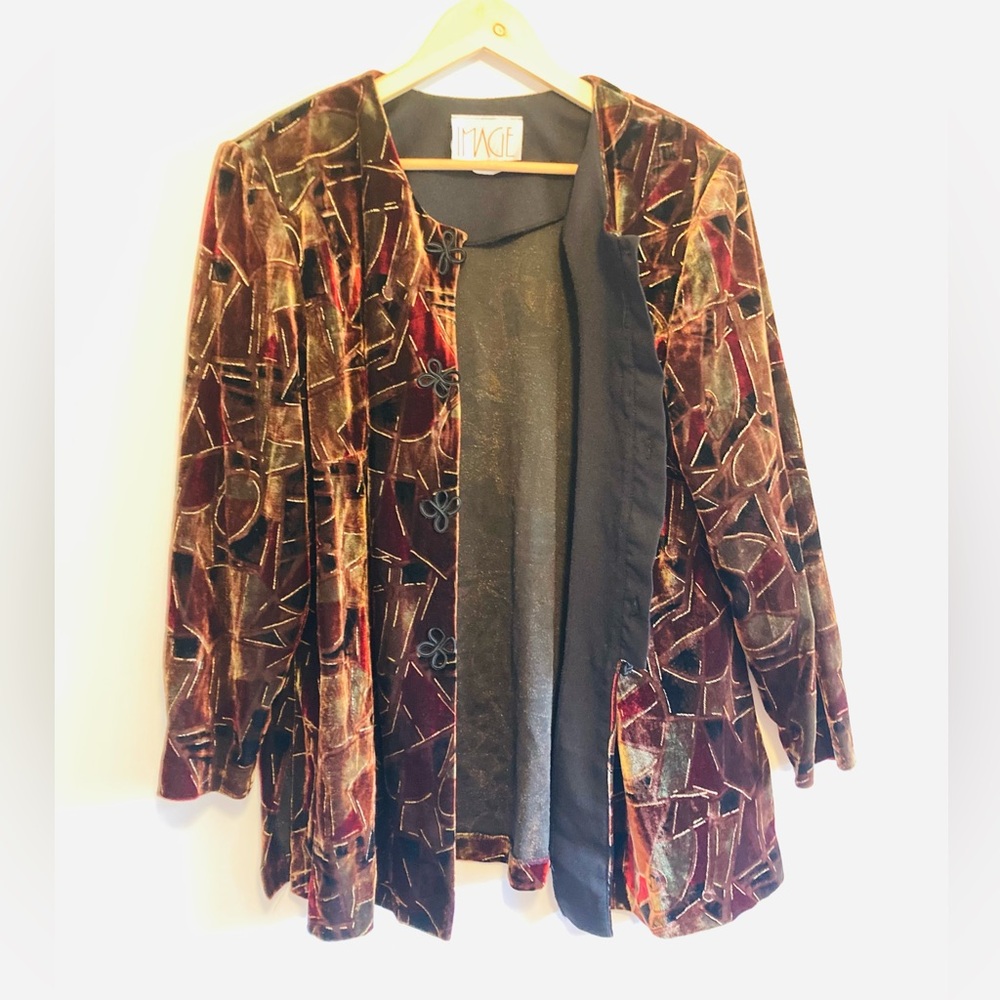 🌟 VTG Velvet Image Mod-Chic Jacket - Picture 2 of 9